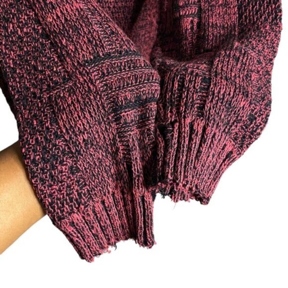 John Ashford Pink Vintage Marled Knit Crewneck Sweater - Picture 5 of 9